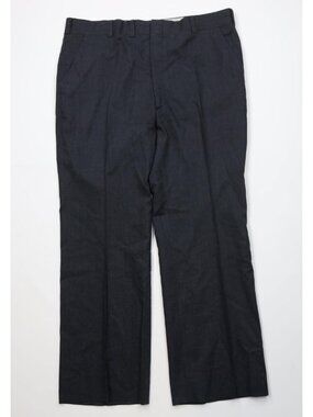 Vintage 70s Streetwear Mens 40x31 Wool Knit Flared Wide Leg Chino Pants Gray USA